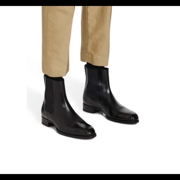 TOM FORD Black Elkan Chelsea Ankle Boots (Size US:12, EU:45) - Picture 7 of 10